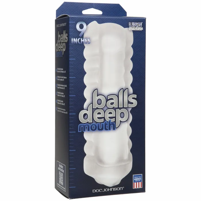 Balls Deep 9 inch Stroker Mouth Frost Doc Johnson Male Sex Toys