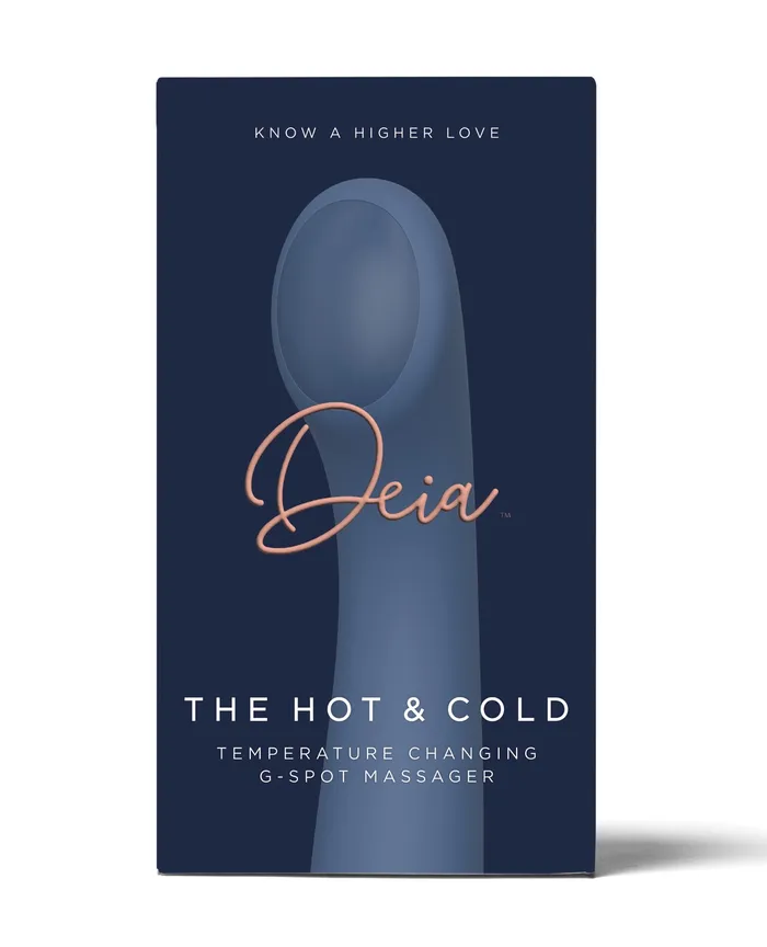Female Sex Toys Beacon Wellness Brands INC Deia the Hot Cold Heating Cooling Vibrator Navy
