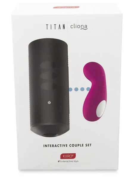 Vibrators Kiiro TITAN AND CLIONA KIIROO INTERACTIVE MASTURBATER AND VIBRATOR COUPLES SET PURPLE