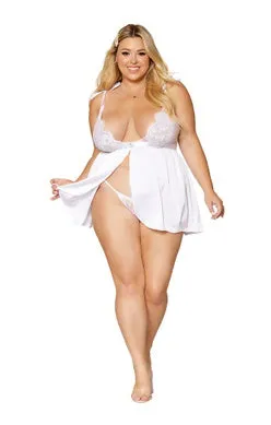 Dreamgirl International Lingerie Babydoll w Lace Cups GString Couples