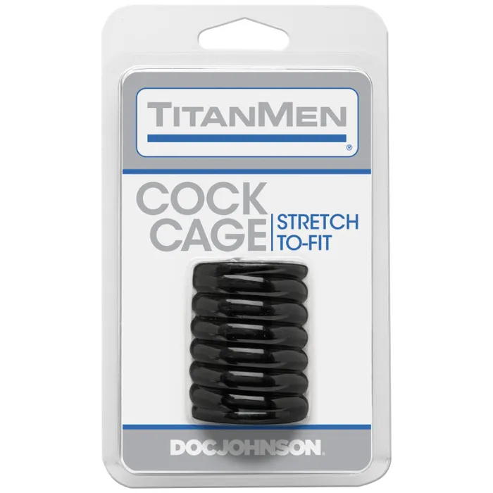 Male Sex Toys Cock Cage Black TitanMen