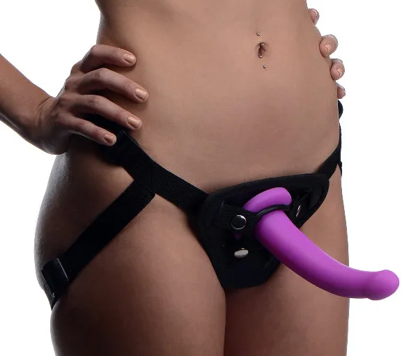 XR Brands Female Sex Toys Navigator Silicone GSpot Dildo with Harness XR Brands Female Sex Toys Navigator Silicone GSpot Dildo with Harness